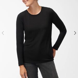 Chico's Black Fitted Long Sleeve Tee